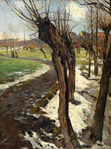 E. Mörner, artist of the 1.H. 20th century, wintry park