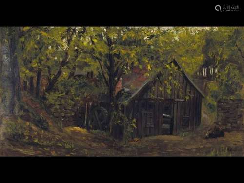 August Croissant, 1870-1941 Landau, mill in the forest