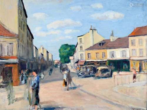 Albert Andre, 1869-1954, street scene, #\'Village de