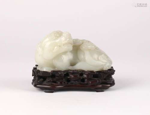 Chinese Carved Jade Figure of Foo Dog