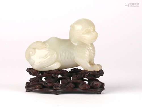 Chinese Carved Jade Figure of Lion