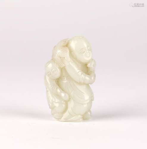 Chinese Carved Jade Figure Group