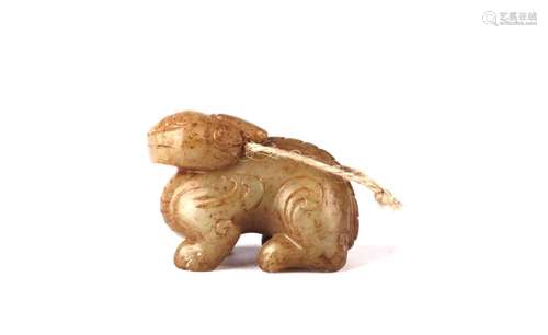 Chinese Carved Jade Figure of Rabbit