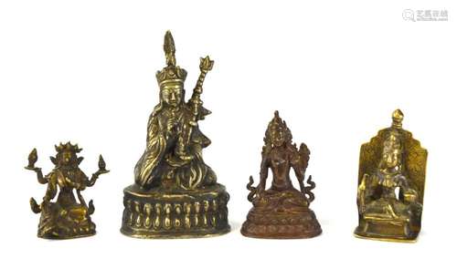 Four Asian Bronze Buddha Figures