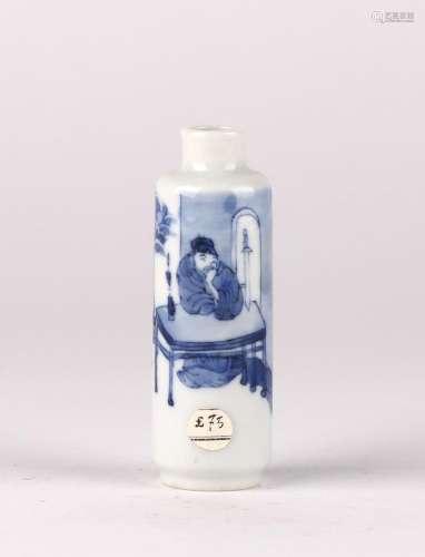 Chinese Blue & White Snuff Bottle