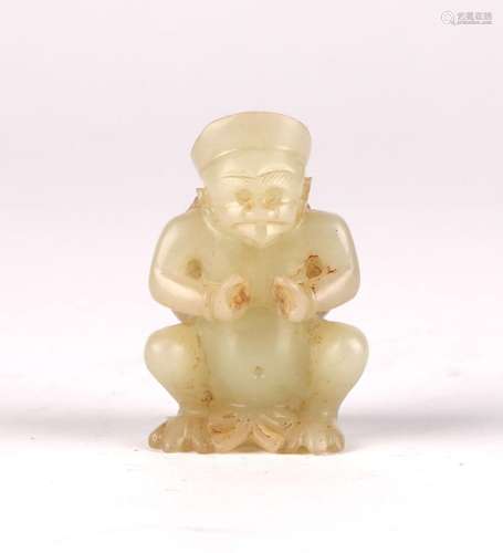 Chinese Carved Miniature Jade Figure