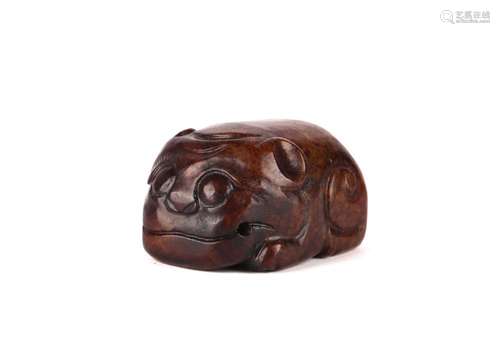 Chinese Carved Brownish Jade Animal