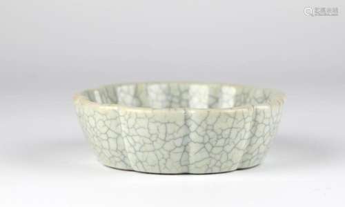 Chinese Celadon Lotus Form Dish