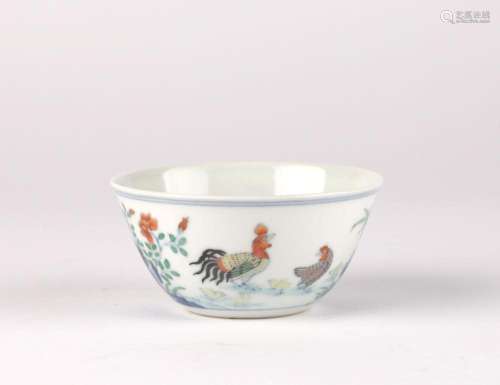 Chinese Doucai Glazed Cup