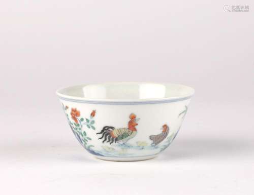 Chinese Doucai Glazed Cup