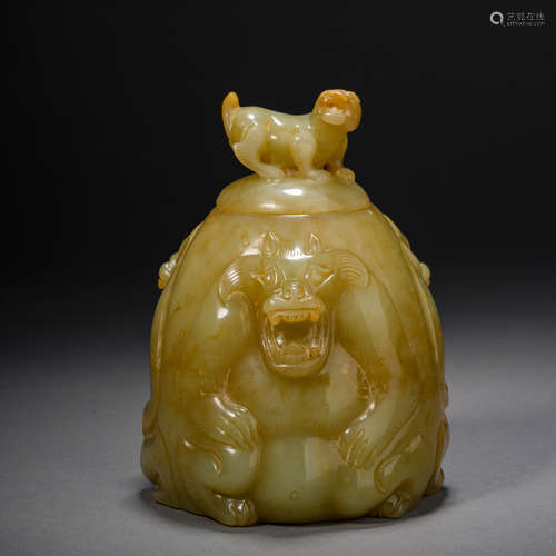 Hetian jade animal pattern smoked