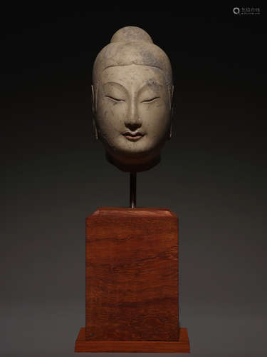 Northern Qi Dynasty White Marble Buddha Head