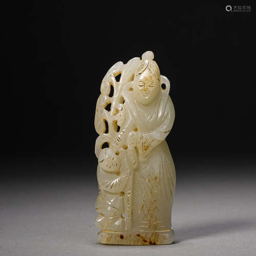 Hetian jade figure ornaments