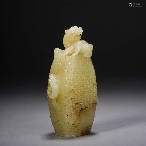 Hetian jade animal pattern lezi