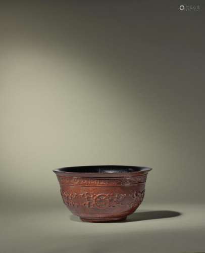 A GOURD ARCHAISTIC BOWL Kangxi shangwan mark and of the peri...