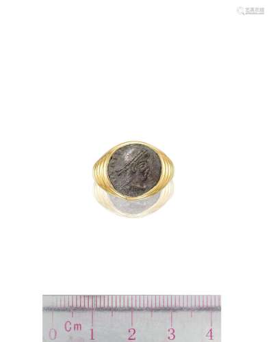 BVLGARI: ANCIENT COIN AND GOLD 'MONETE' RING