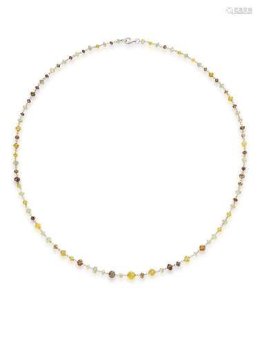 MUTLI-COLOURED DIAMOND NECKLACE