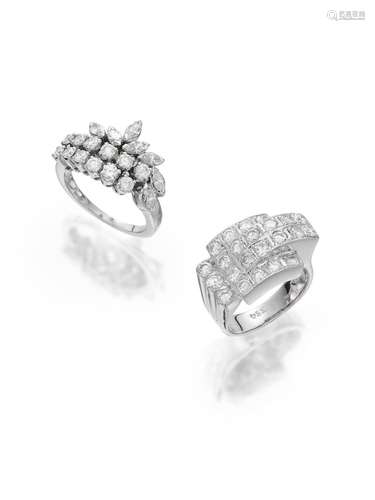 PAIR OF DIAMOND RINGS