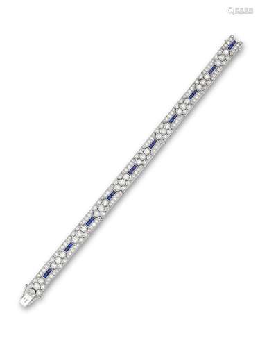 SAPPHIRE AND DIAMOND BRACELET