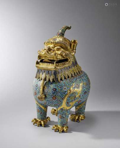 A HIGHLY IMPORTANT AND EXCEEDINGLY RARE IMPERIAL CLOISONNÉ E...