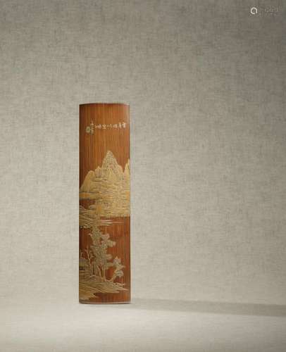 A SUPBERLY CARVED BAMBOO 'AIMLESS FLOW OF CLOUDS' WR...