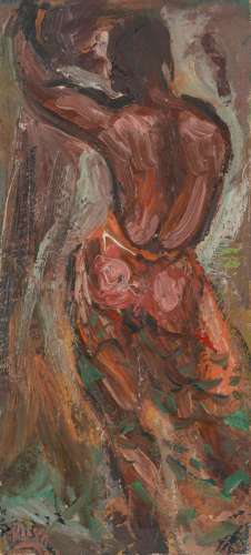 § JAMES GLEESON (1915-2008) Untitled (Nude Back View) oil on...