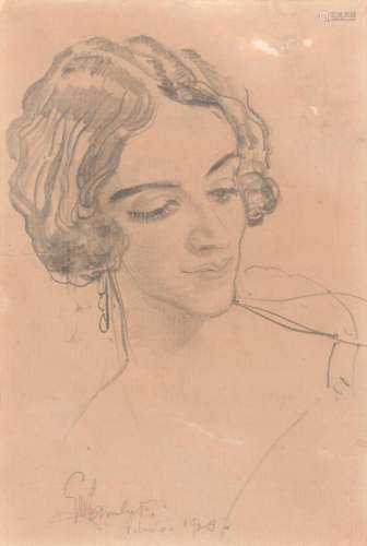 GEORGE WASHINGTON LAMBERT (1873-1930) Portrait of Thea Proct...