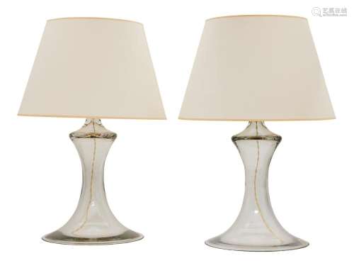 DONGHIA: A PAIR OF 'FUISSA' GLASS TABLE LAMPS
