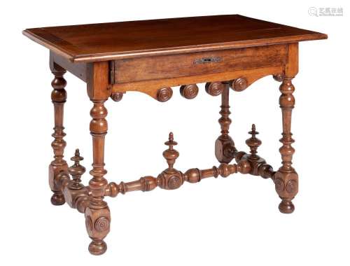 A LOUIS XIV WALNUT SIDE TABLE