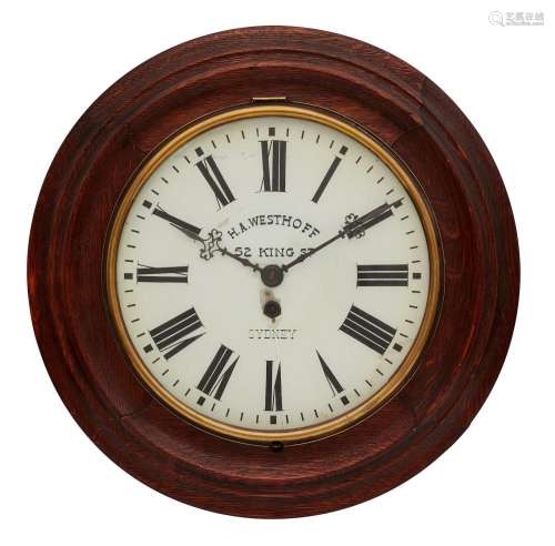 Westhoff King St Sydney dial clock with reverse painted dial