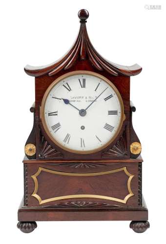 English bracket clock by Savory