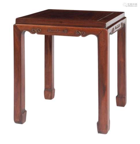 A CHINESE HARDWOOD OCCASIONAL TABLE