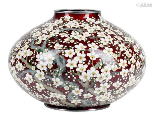 A JAPANESE CLOISONNE VASE