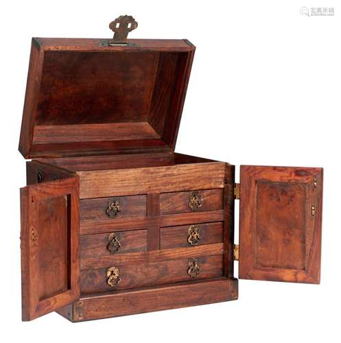 A CHINESE HARDWOOD TABLE CHEST