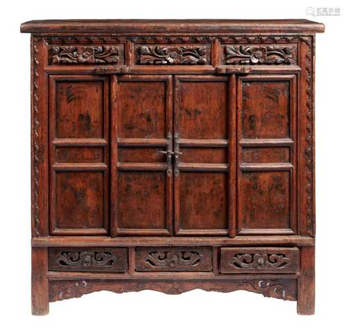 AN ANTIQUE CHINESE SIDE CABINET