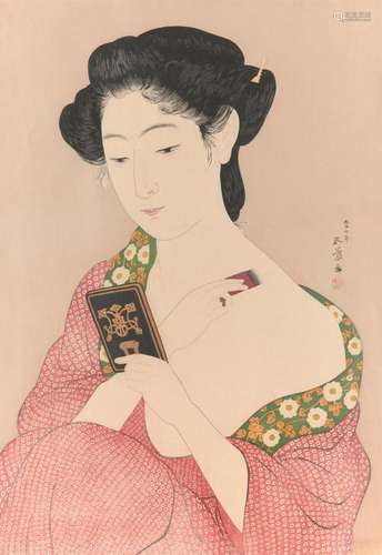 After GOYO HASHIGUCHI (Japanese, 1880-1921) Woman Applying P...