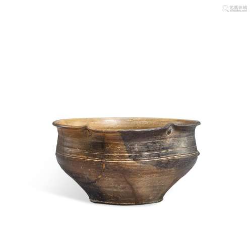A gray pottery pouring bowl, Longshan culture, c. 2500-2000 ...
