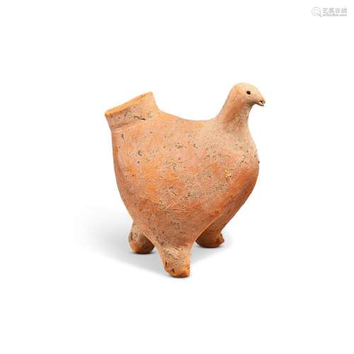 A small bird-shaped pottery tripod vessel, Qijia culture, c....