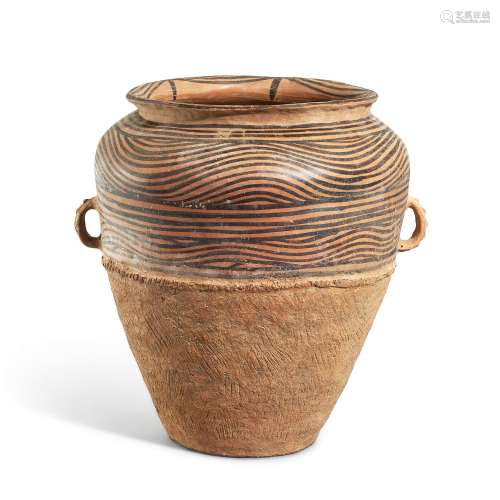 A large painted pottery jar Majiayao culture, Majiayao phase...