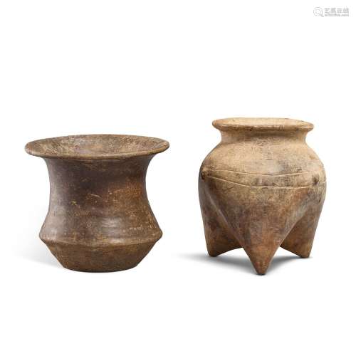 Two pottery vessels, Xiajiadian culture, 2nd Millennium BC 夏...