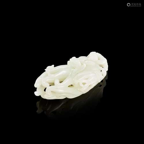 A pale celadon jade finger citron, Qing dynasty, 18th - 19th...