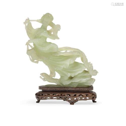 Jadeite sculptural group China, 20th Century