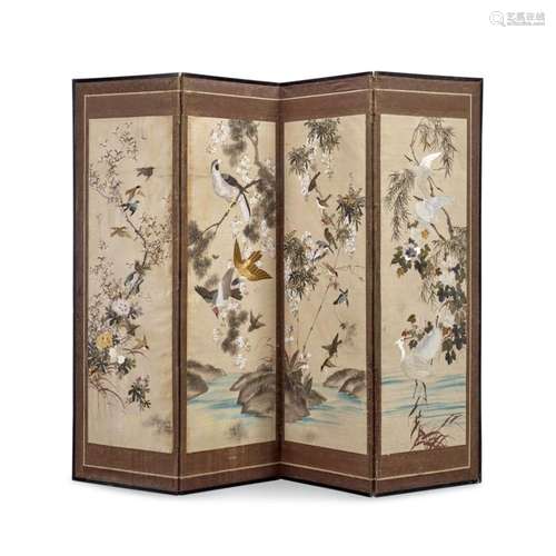 Folding screen Japan, Meiji period