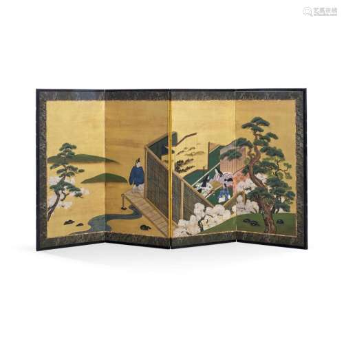 Folding screen Japan, Meiji period