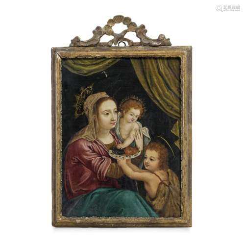 SCUOLA FIAMMINGA DEL XVII SECOLO Madonna with the Infant and...