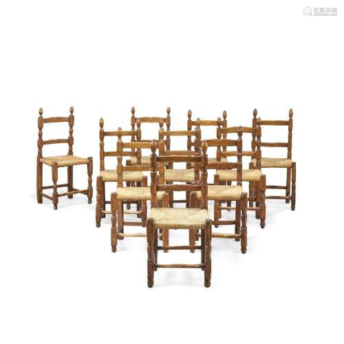 Group of ten chairs