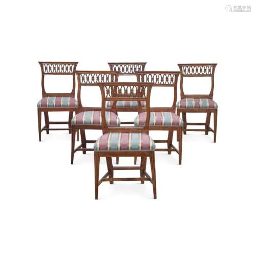 Group of six chairs Late 18th Century