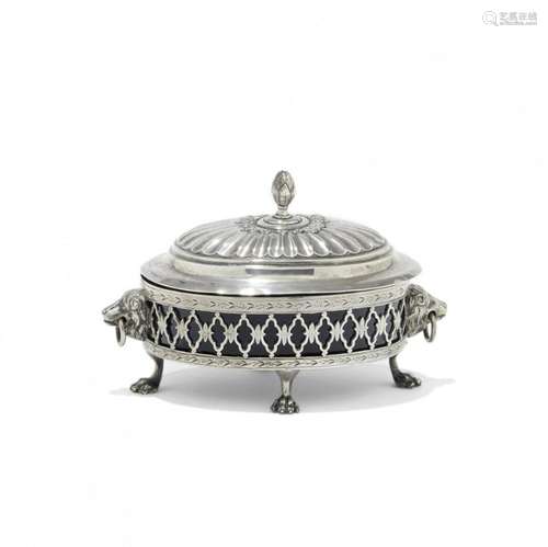 Silver sugar bowl Probably Augsburg, 1787