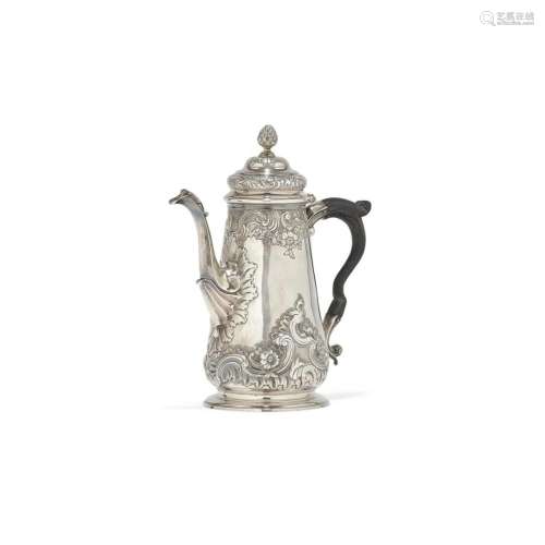 Silver coffee pot Samuel Wood, London, 1755-1756