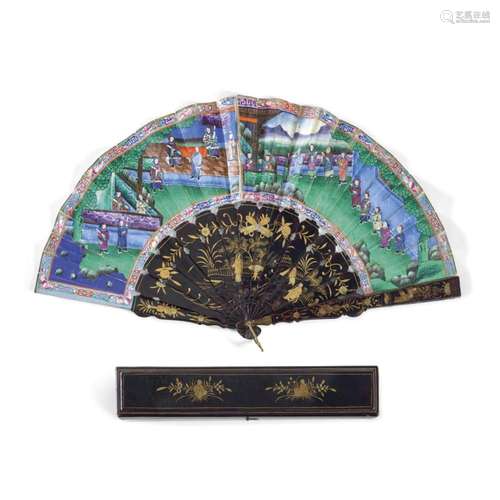 Fan China, Canton, 1850